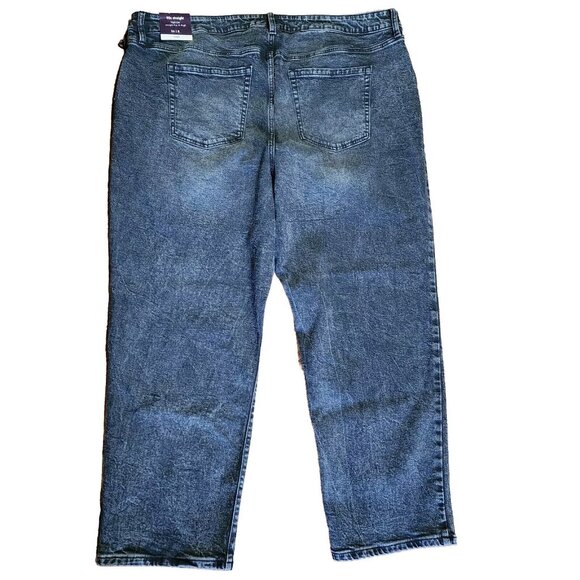 NWT NEW AVA & VIV Black High Rise 90s Straight Jeans Womens Plus Size 24 - Picture 9 of 9